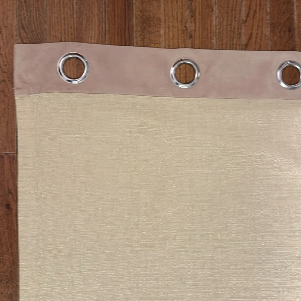 4 Crème color long curtains, big eyelets for curtain rod🤎🤎🤎